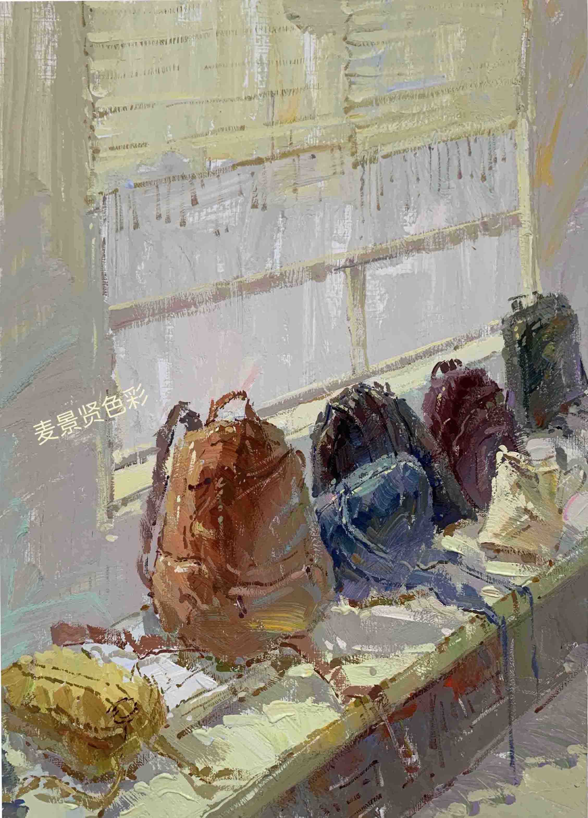 色彩场景水粉示范—详细步骤图，广州更高画室